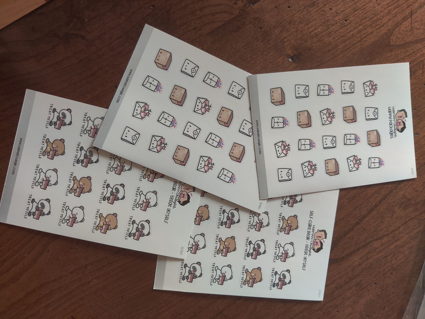 Customer photo review of Happy Packages Planner Stickers