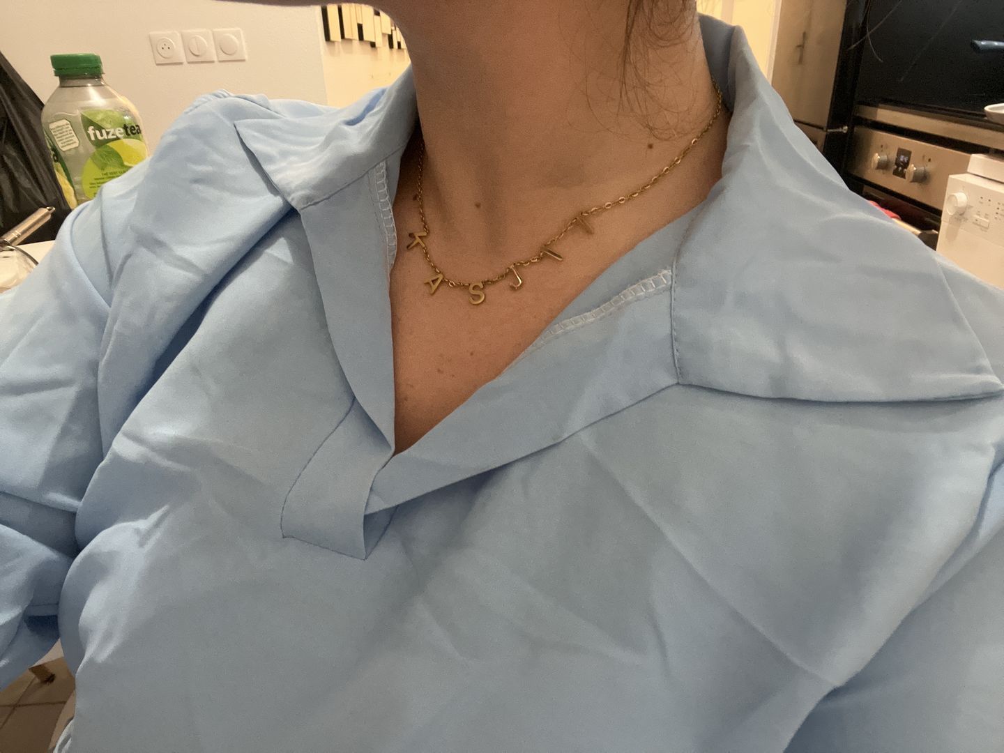 Customer photo review of Collier Choker Initiales