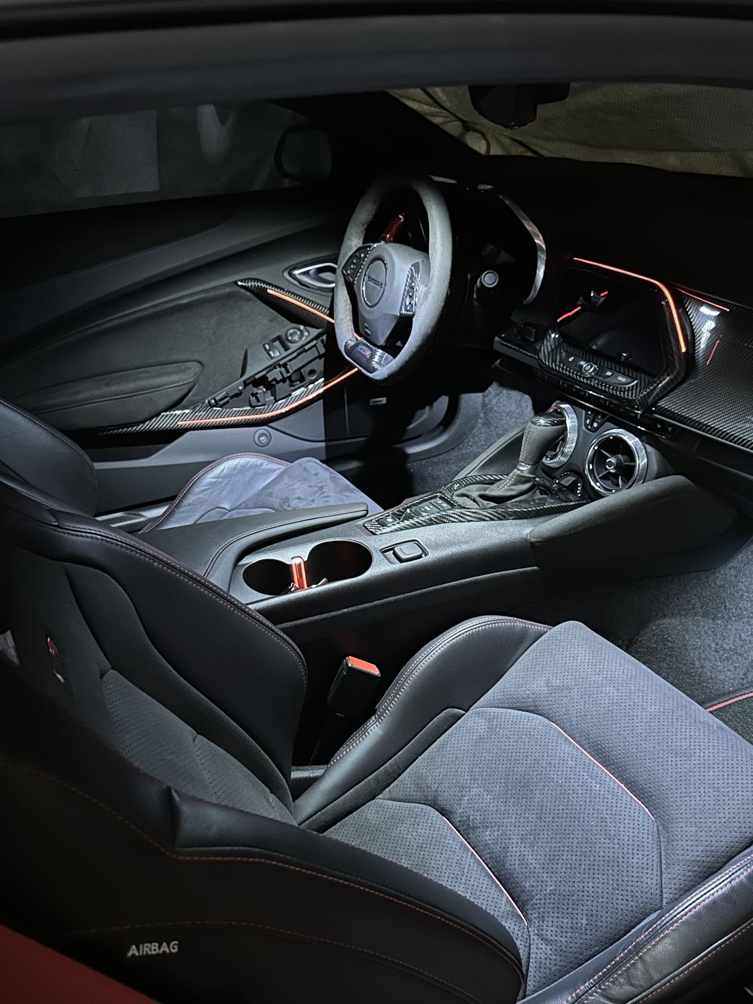 Customer photo review of Real Carbon Fiber Interior Door Panel Chrome Trim Cover For 2016-2023 Chevy Camaro