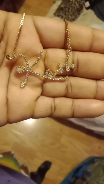 Customer photo review of Luxe Crystal Custom Necklace