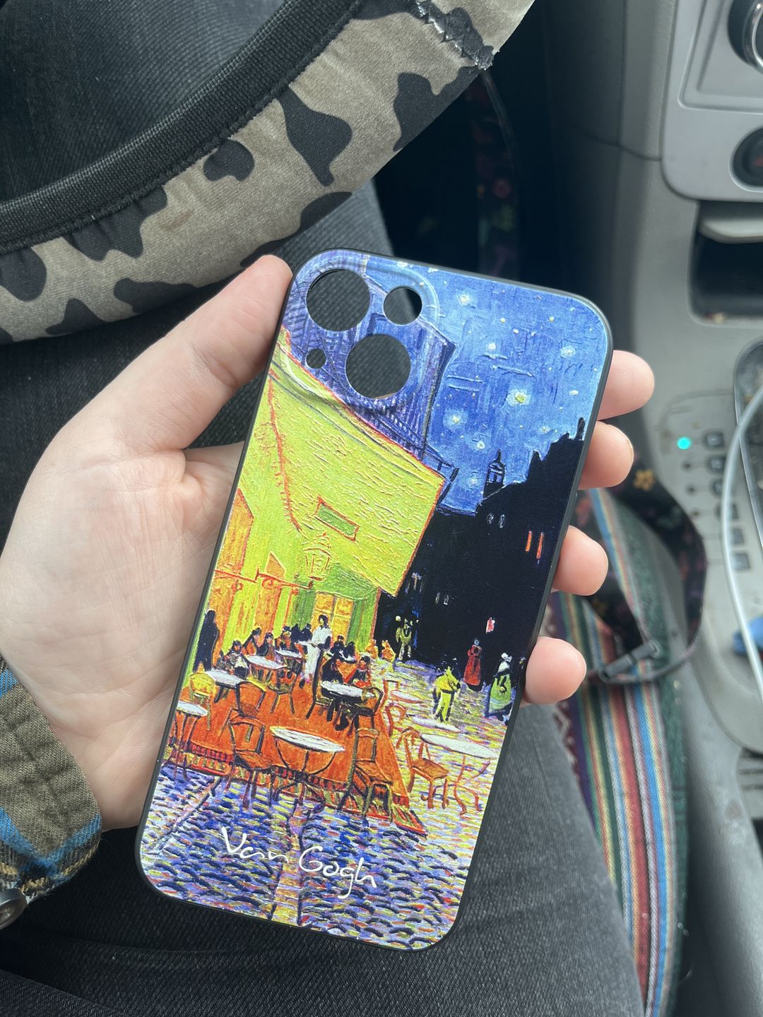 Customer photo review of Van gogh embossed iPhone cases