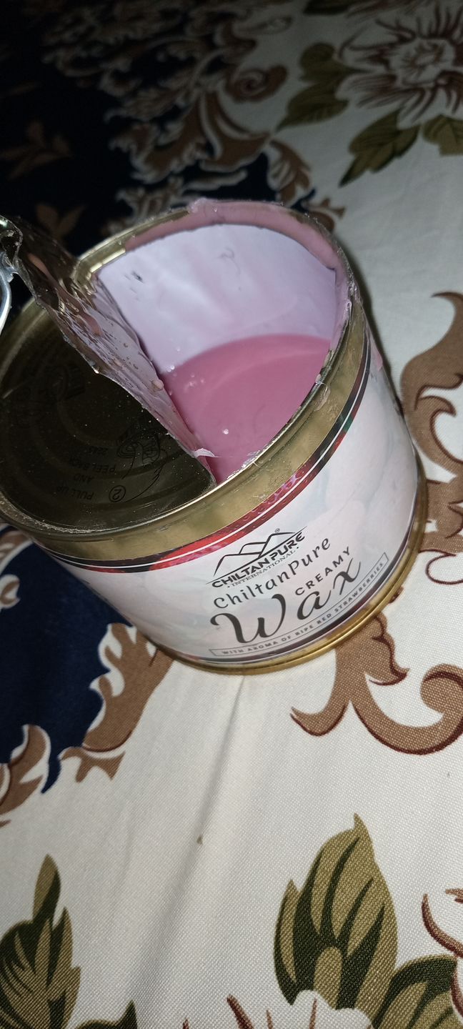 Customer photo review of Body Hair Removal Wax – With Aroma of Ripe Red Strawberries
