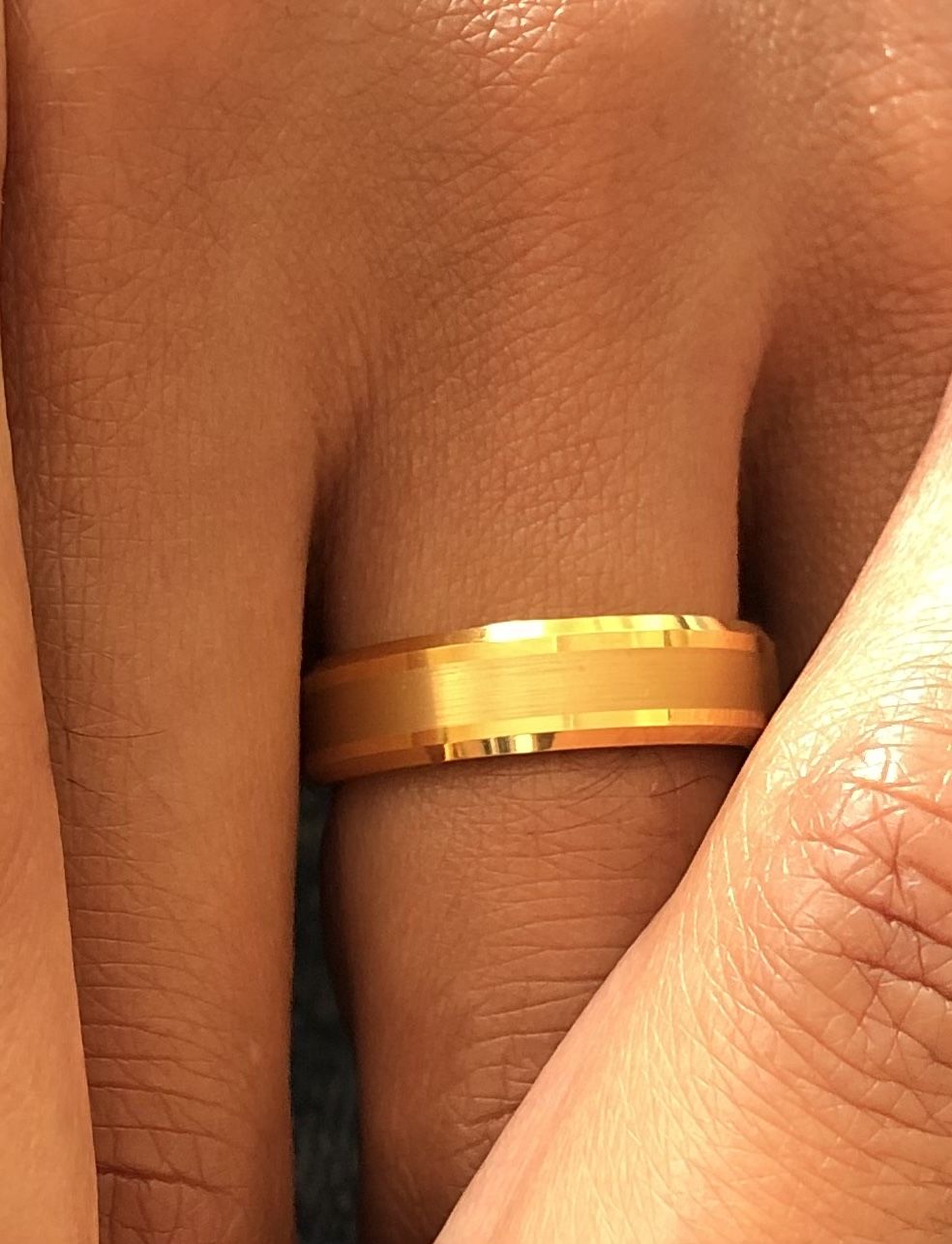 Customer photo review of Gold Brushed 6mm Wonder Ring