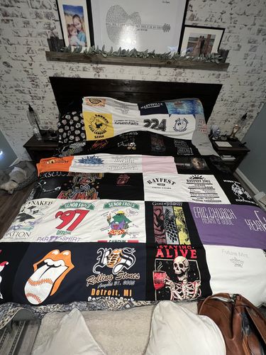 T-shirt quilt from detroit high school by Dana from MI