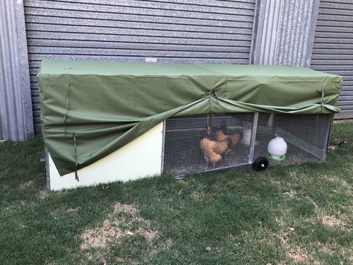 Customer photo review of Canvas Cover for Chicken Coop / Chicken Tractor