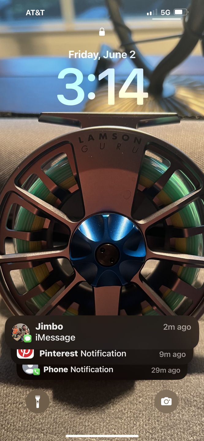 Customer photo review of Lamson Guru S Fly Reel