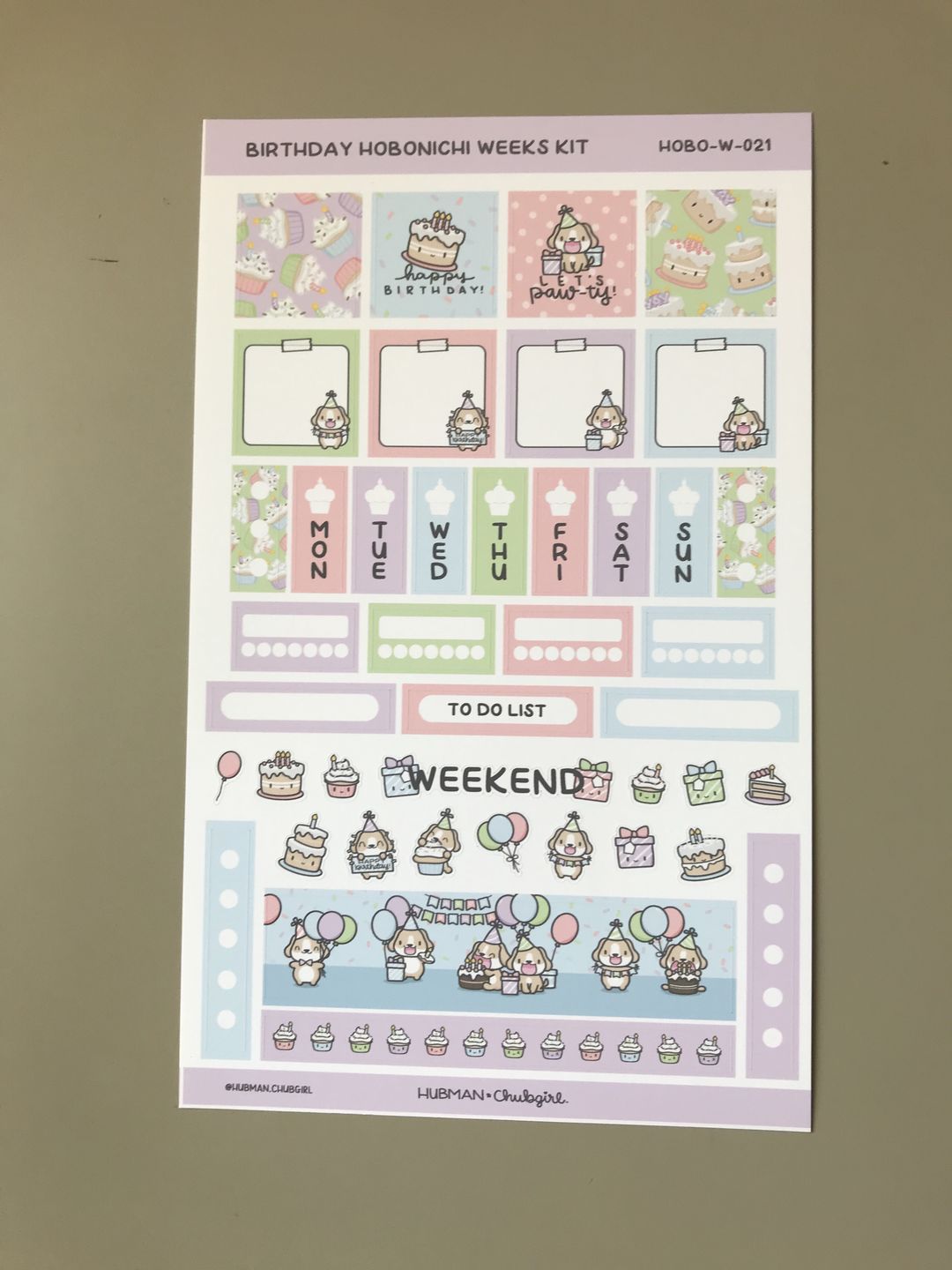 Customer photo review of Birthday Theme Hobonichi Weeks kit