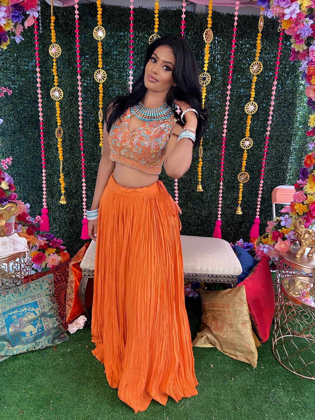 Customer photo review of Abha Polki Full Set With Tikka