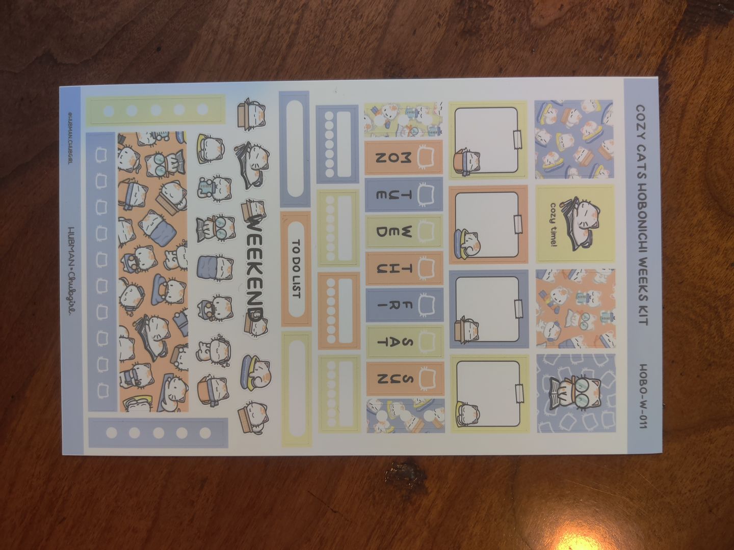 Customer photo review of Cozy Cats Theme Hobonichi Weeks Kit