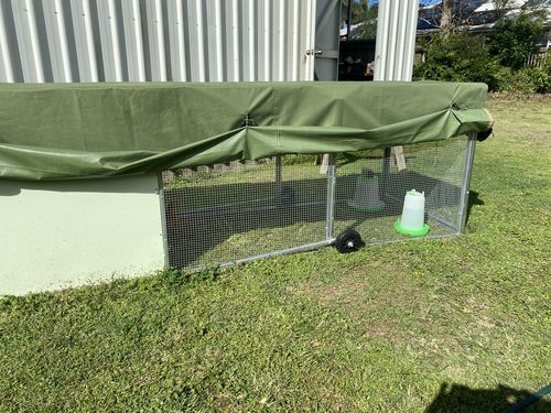 Customer photo review of Canvas Cover for Chicken Coop / Chicken Tractor