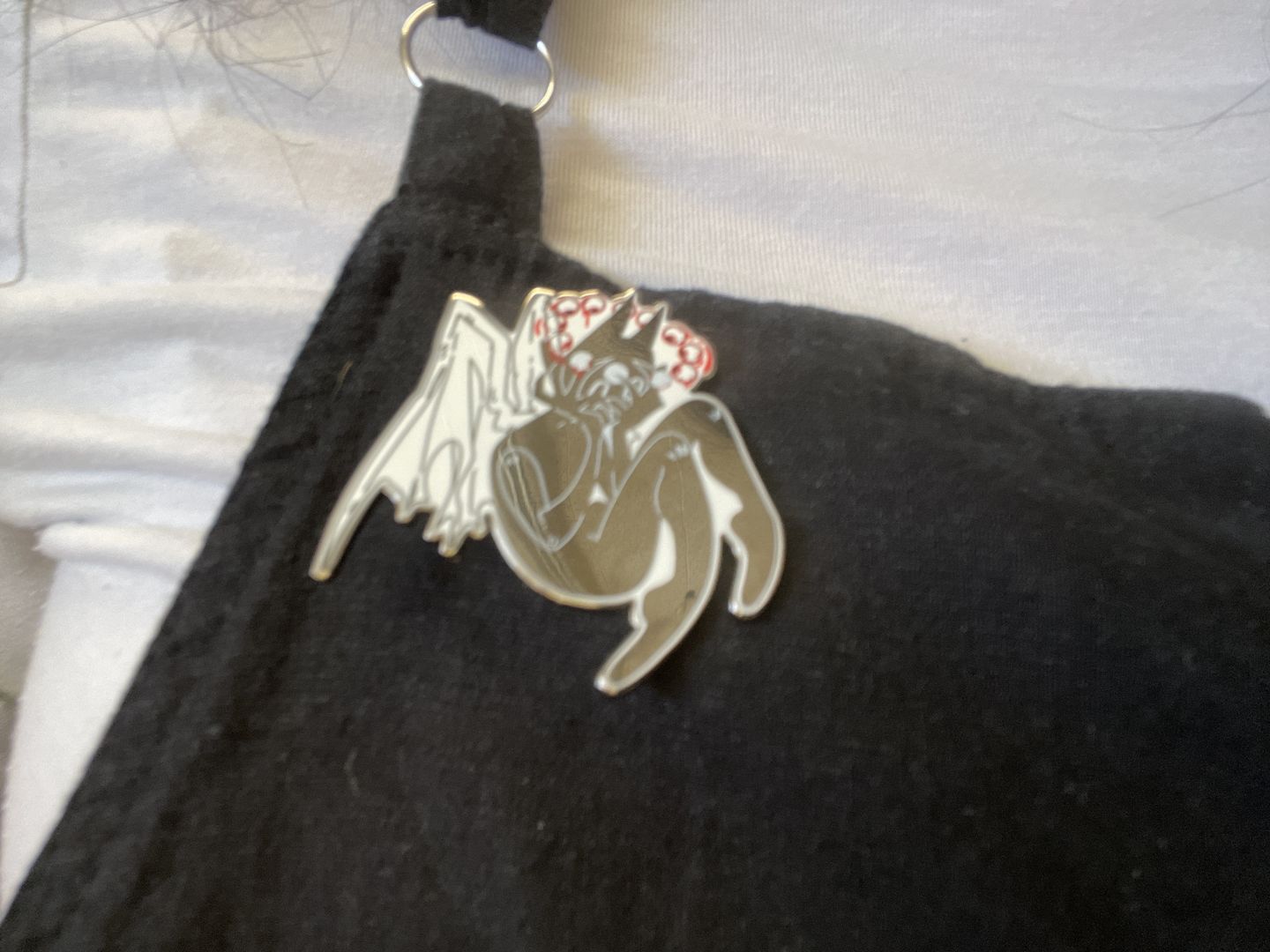 Customer photo review of Gore Angel Enamel Pins