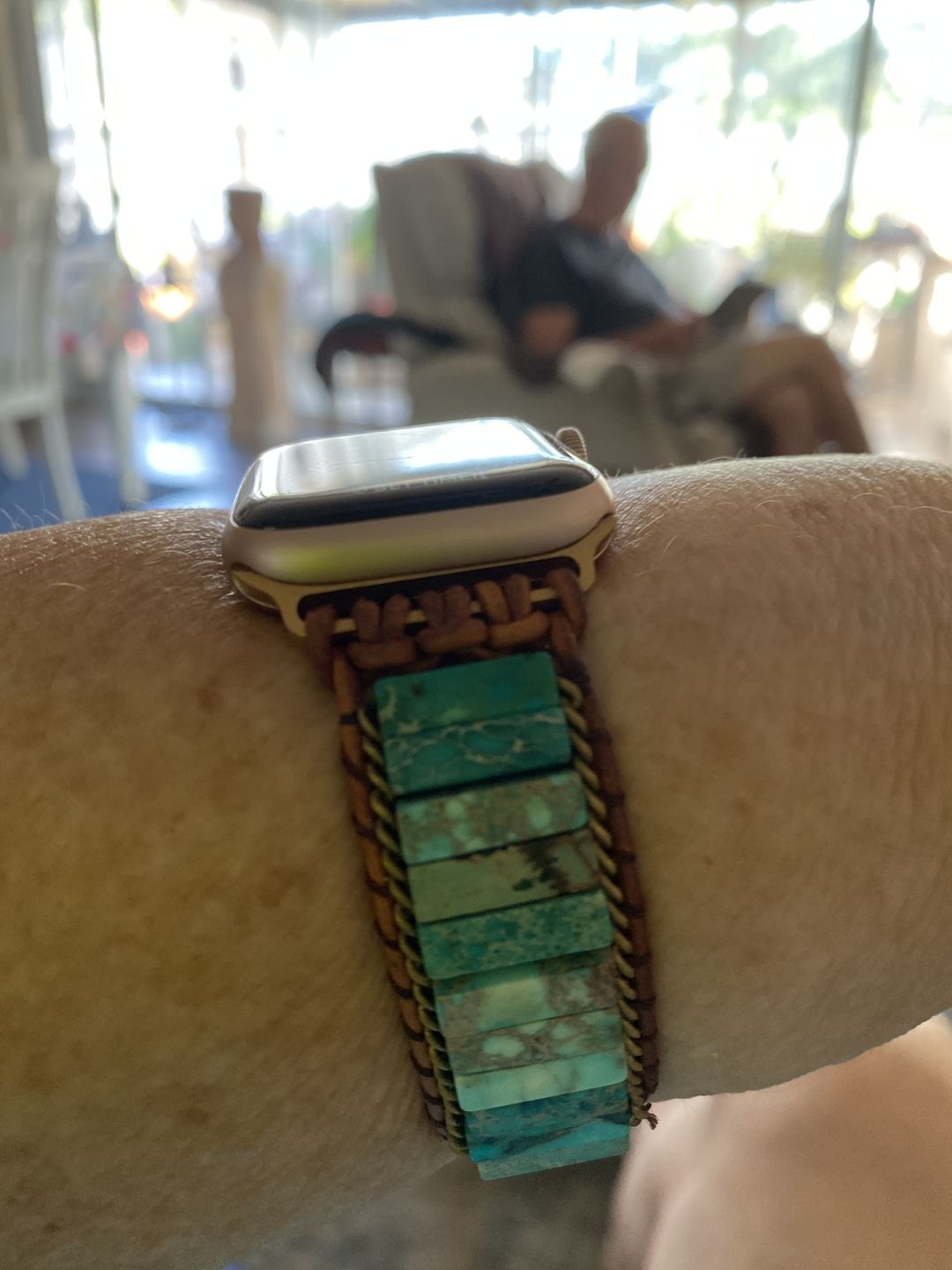 Customer photo review of Native Turquoise Protection Apple Watch Strap