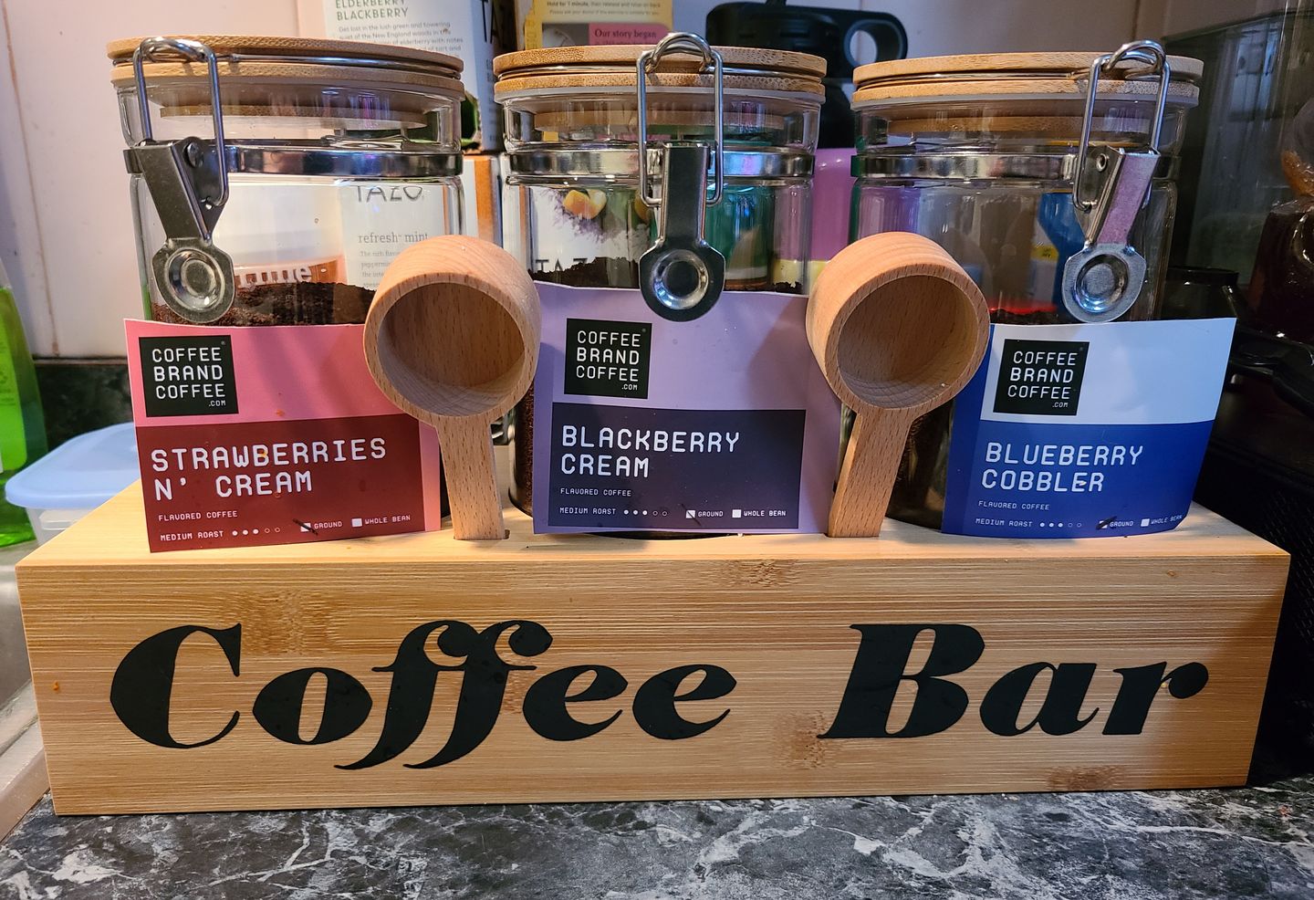 Customer photo review of Blackberry Cream Flavored Coffee