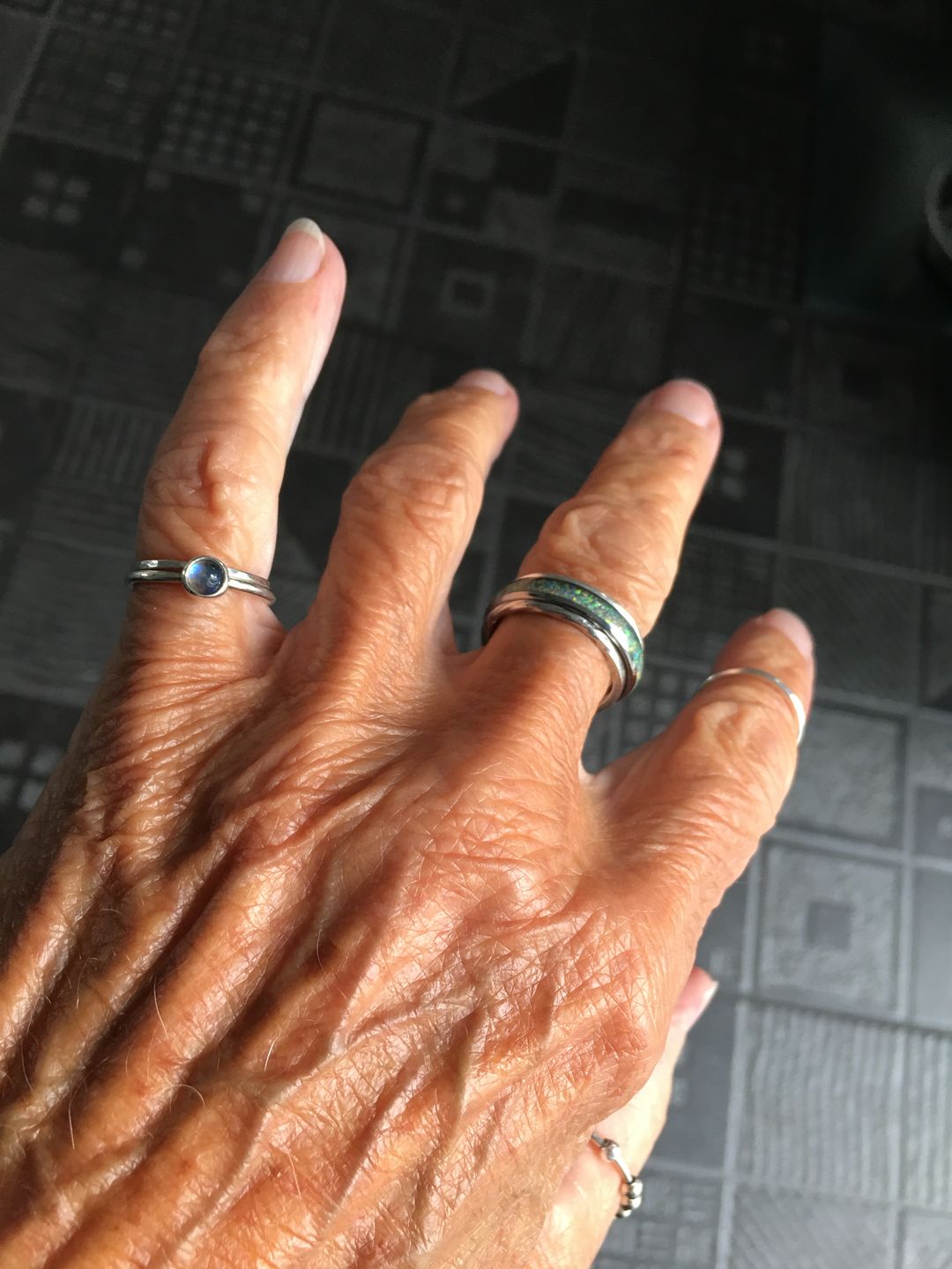 Customer photo review of The White Opal 4mm Wonder Ring