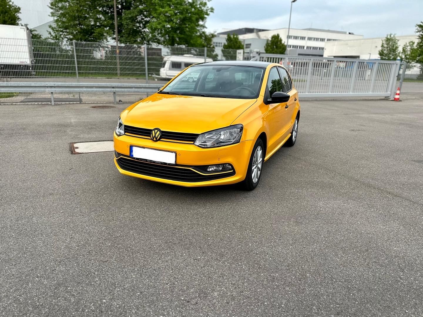 Customer photo review of Glossy Metallic Golden Yellow Vinyl Wrap