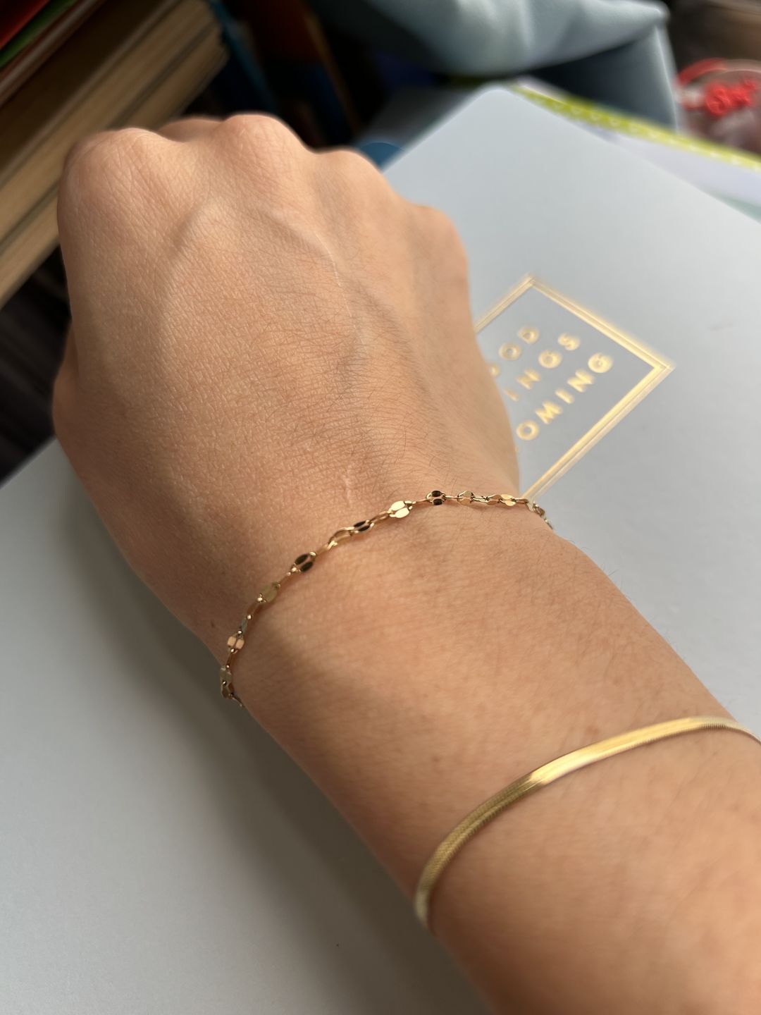 Customer photo review of Single Dainty Bracelet