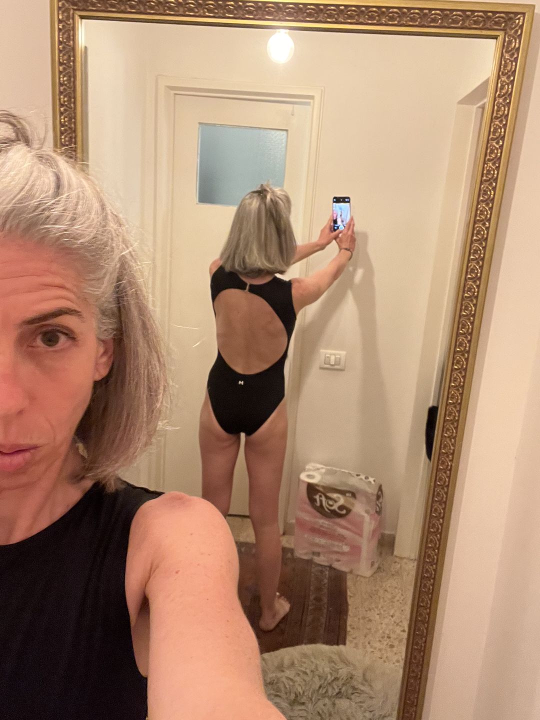 Customer photo review of Open Scale One Piece Swimsuit With Metal Clutch