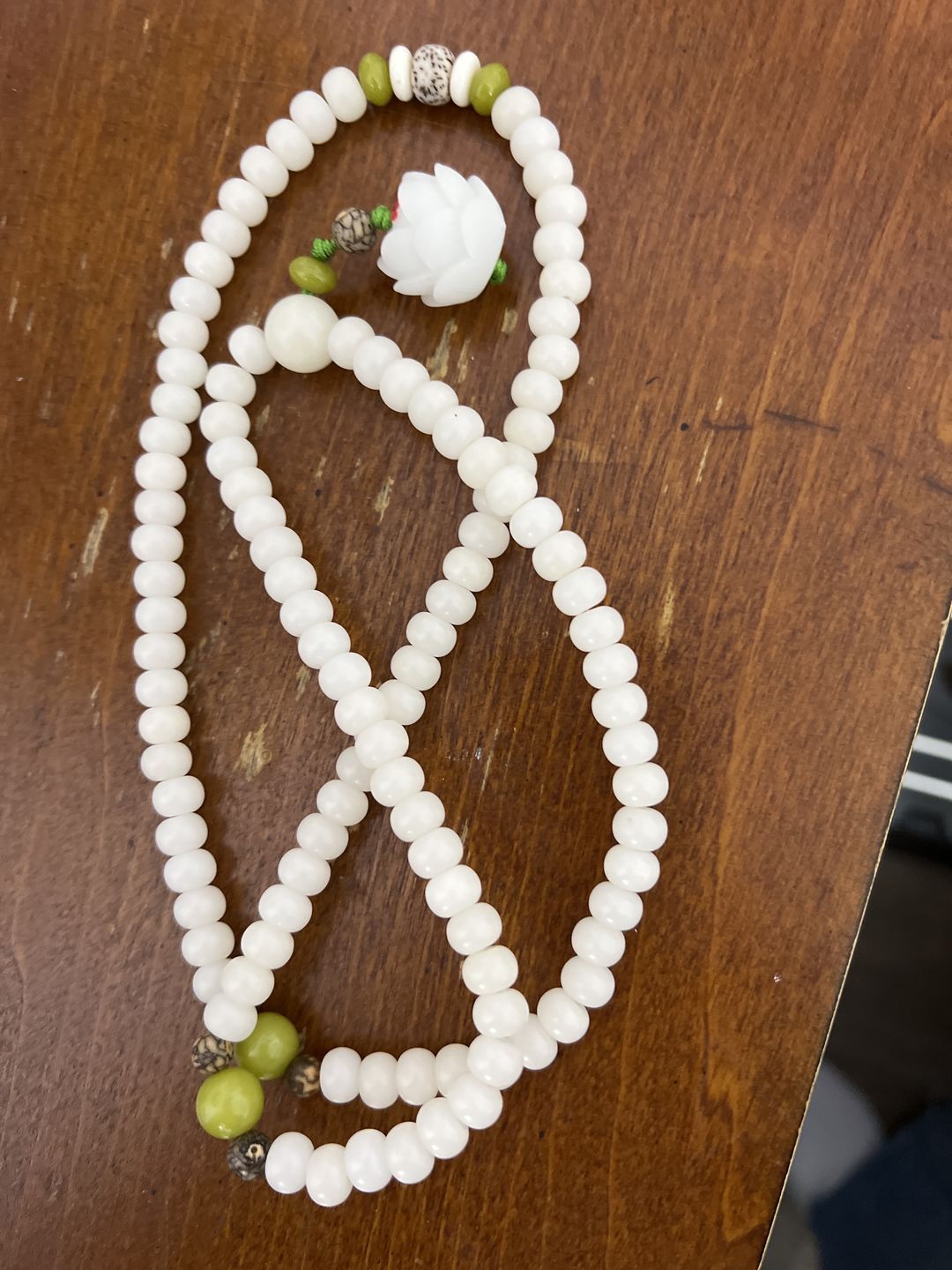 Customer photo review of White Jade Pure River of Calm Mala