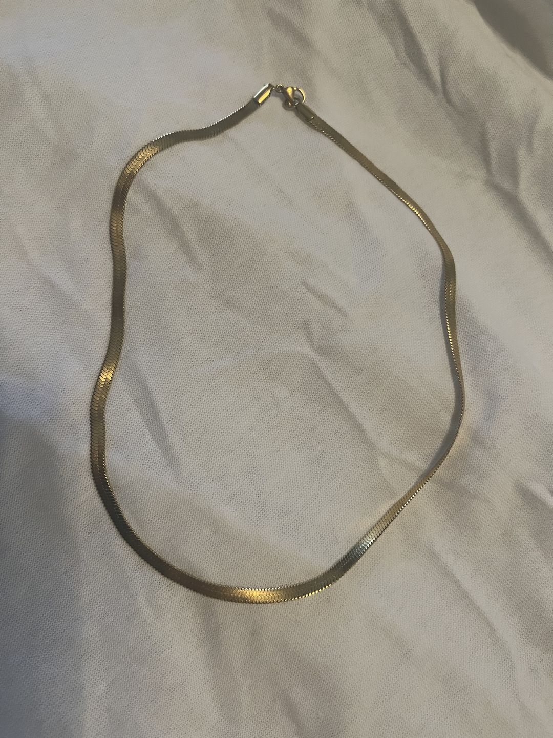 Customer photo review of Herringbone Necklace