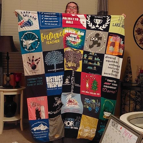T-shirt quilt from northlake park elementary school, superior high school by Deborah from FL