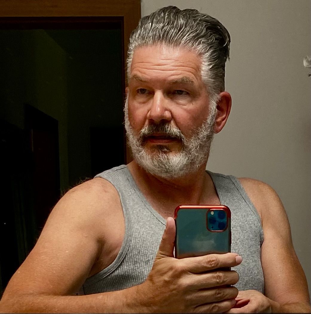 Customer photo review of 10.5 oz Cotton Tank Top - Gray