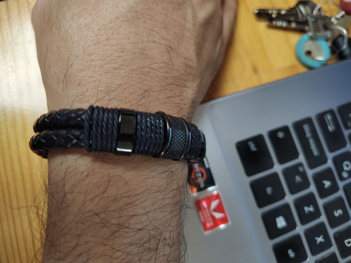 Customer photo review of Pulsera Rope - Piel Natural