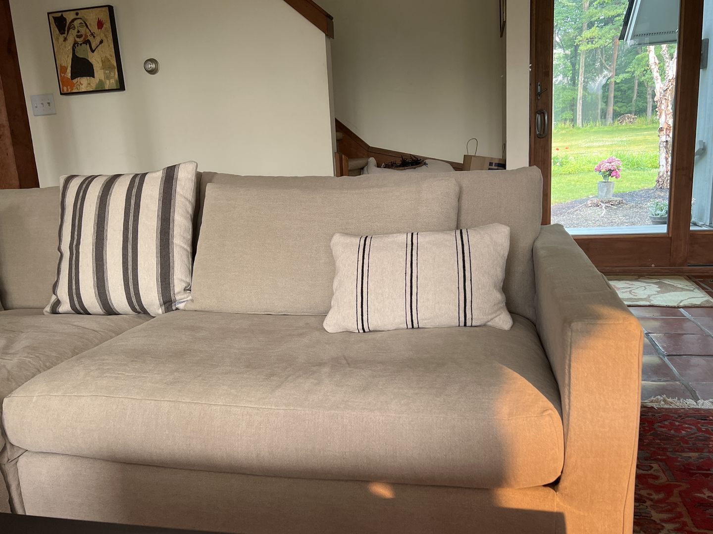 Customer photo review of Ollie in Warm Charcoal - Lumbar 12x40"