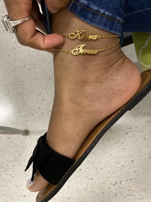 Customer photo review of Personalized Name Anklet/ Bracelet