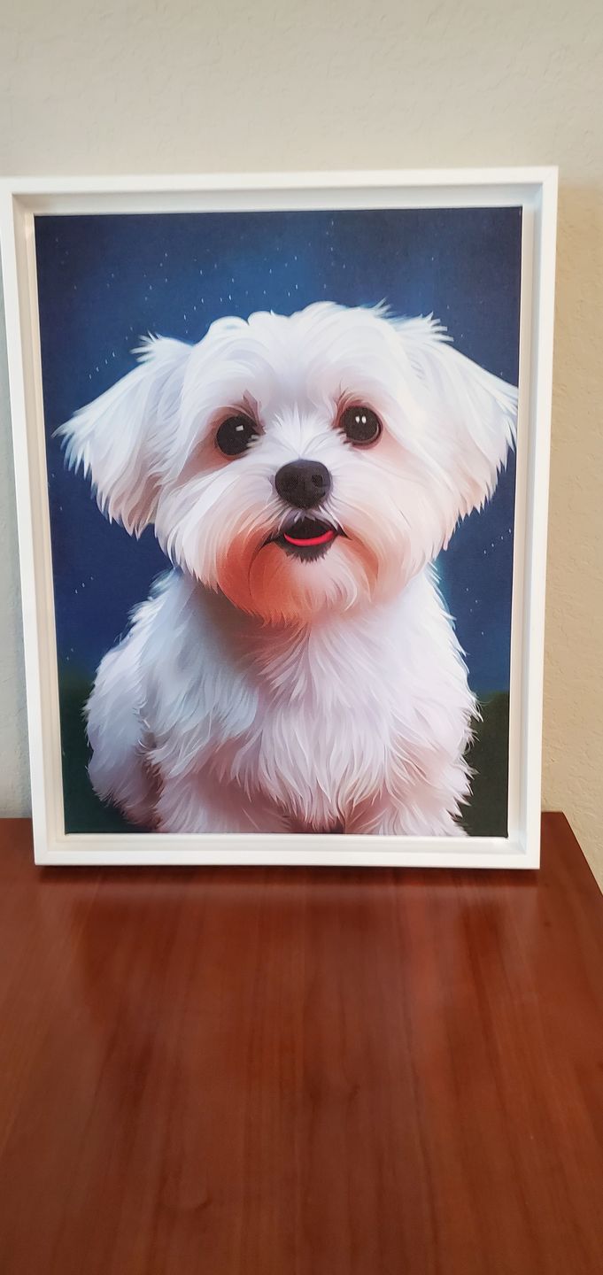 Customer photo review of Custom Pet Portrait