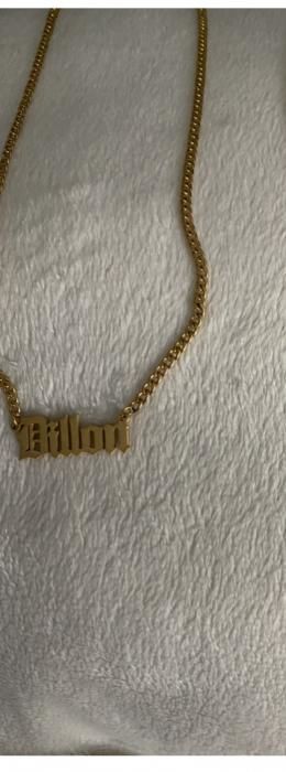 Customer photo review of Old English Custom Necklace