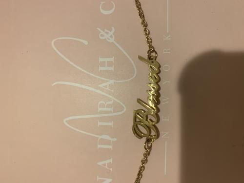 Customer photo review of Personalized Name Anklet/ Bracelet