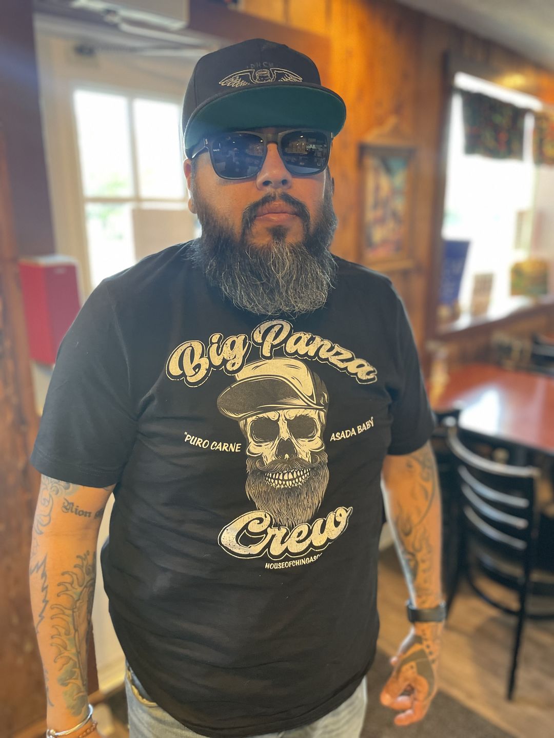 Customer photo review of Premium Big Panza Crew Chingon T-shirt