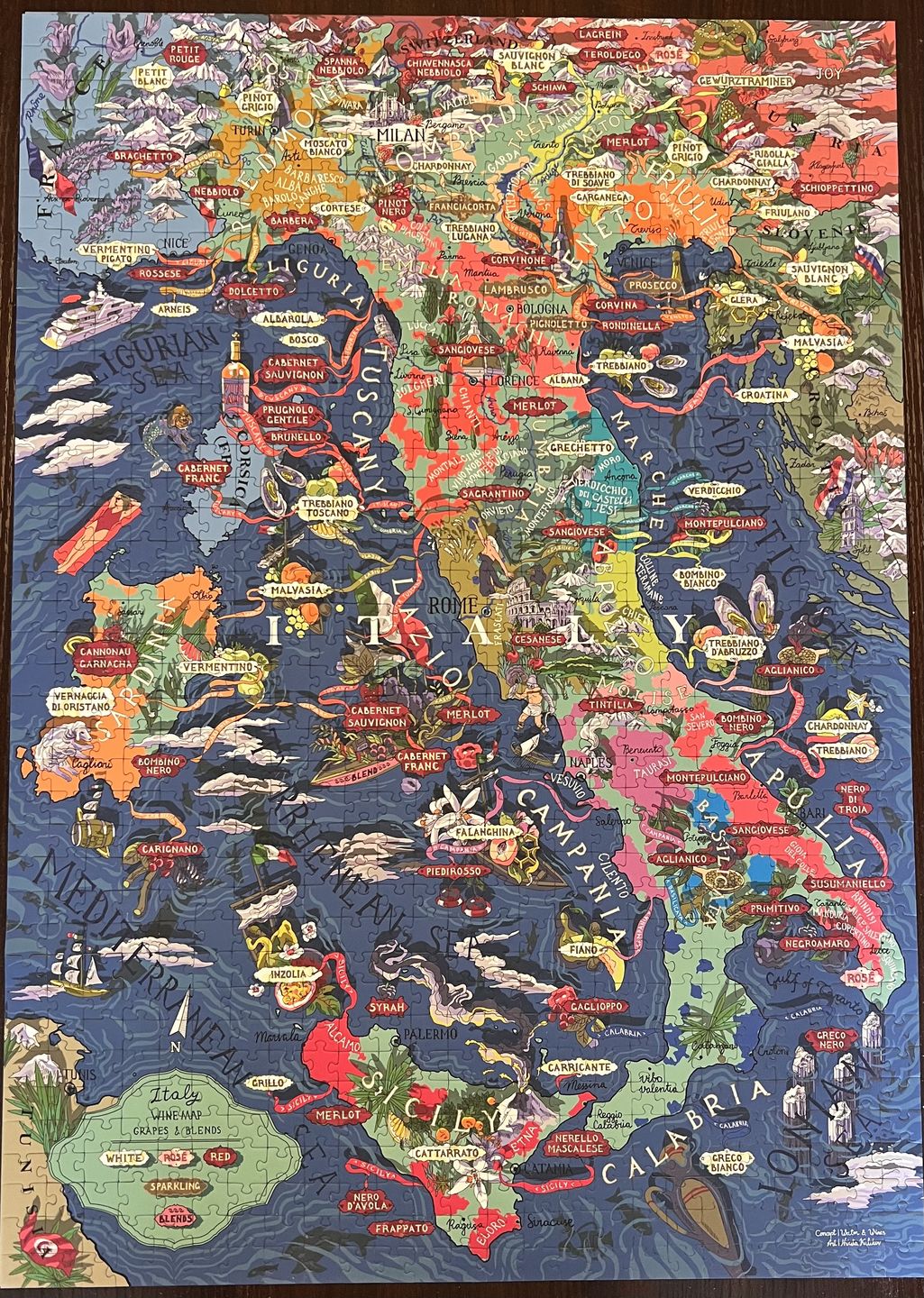 Customer photo review of Wine Puzzle - Italy
