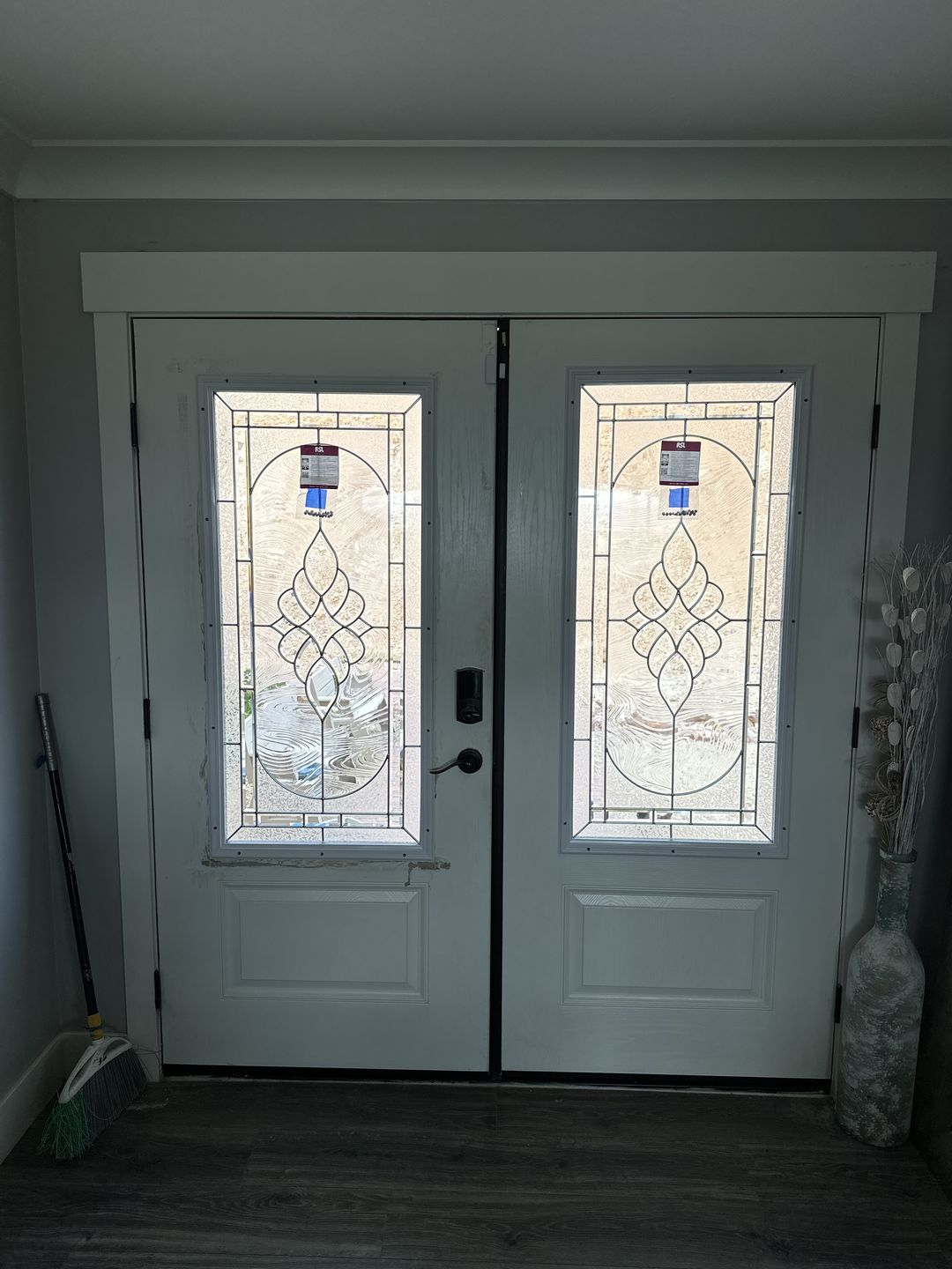 Customer photo review of Saxon Glass and Frame Kit (3/4 Lite 24" x 50" Frame Size)