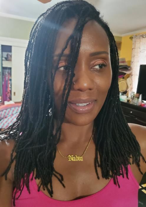 Customer photo review of Old English Custom Necklace
