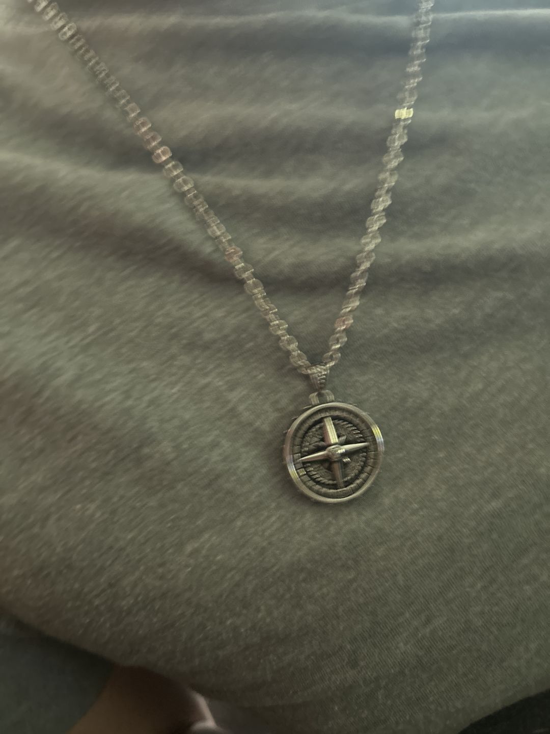 Customer photo review of Compass Pendant