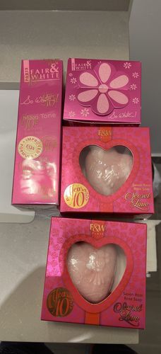 Customer photo review of Fair & White So White Exfoliating Soap - Gentle Cleansing Bar - 200g / 7 oz