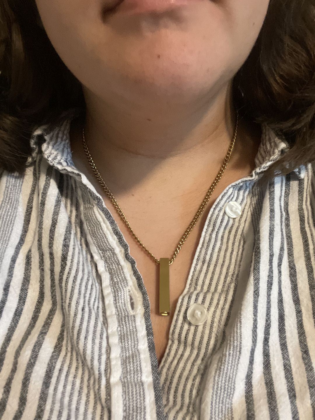 Customer photo review of Matte Rectangle Bar Urn Pendant