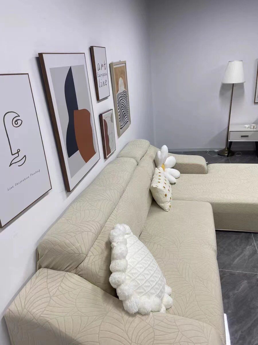 Customer photo review of Thick Jacquard Leaf Pattern Sofa Cover For Living Room