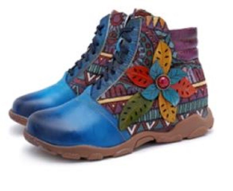 Customer photo review of Leather Handmade Comfortable Walking Boots