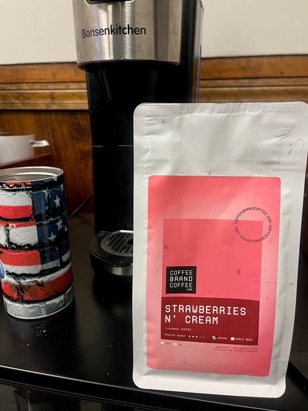 Customer photo review of Strawberries 'n Cream Flavored Coffee