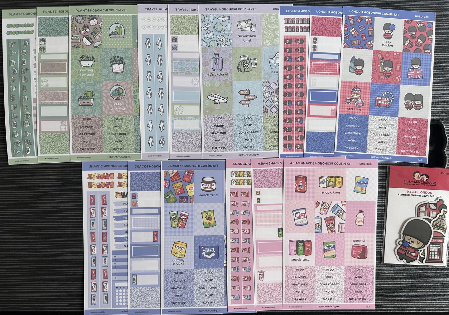 Customer photo review of Asian Snacks Theme Hobonichi Cousin Weekly Kit (Set of 3)