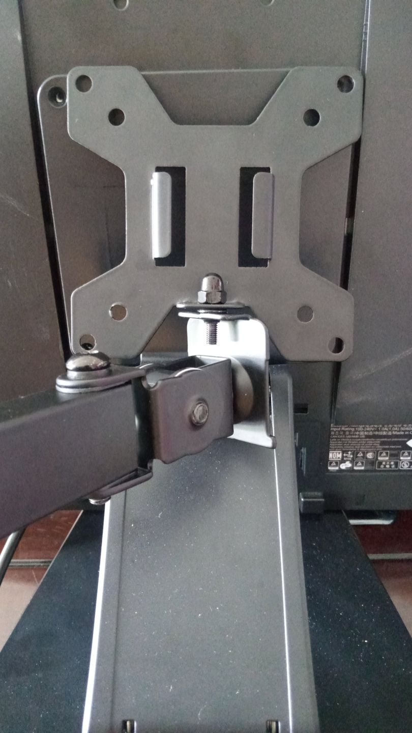Customer photo review of Support de moniteur avec plateau inclinable OPE-1