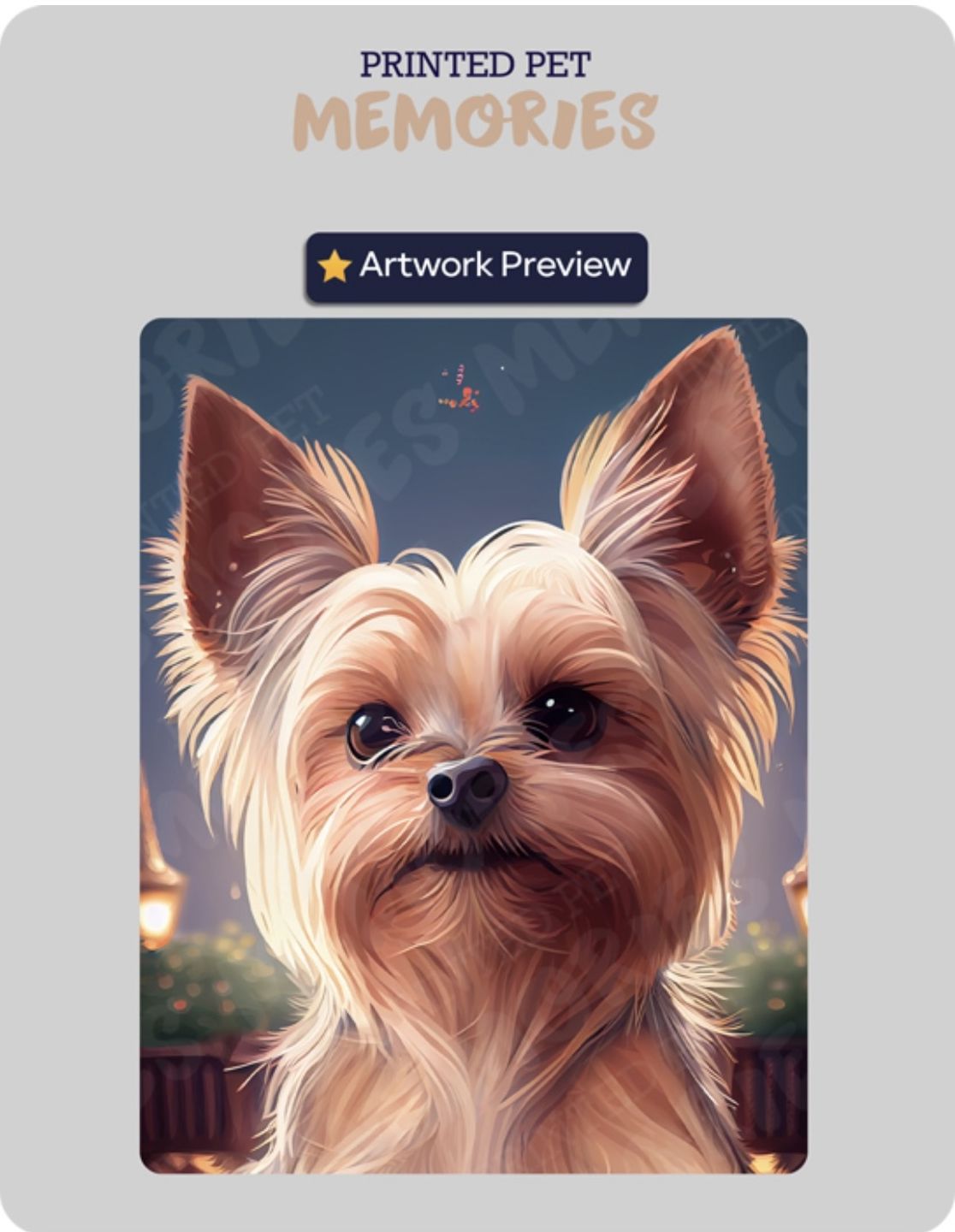 Customer photo review of Custom Pet Portrait