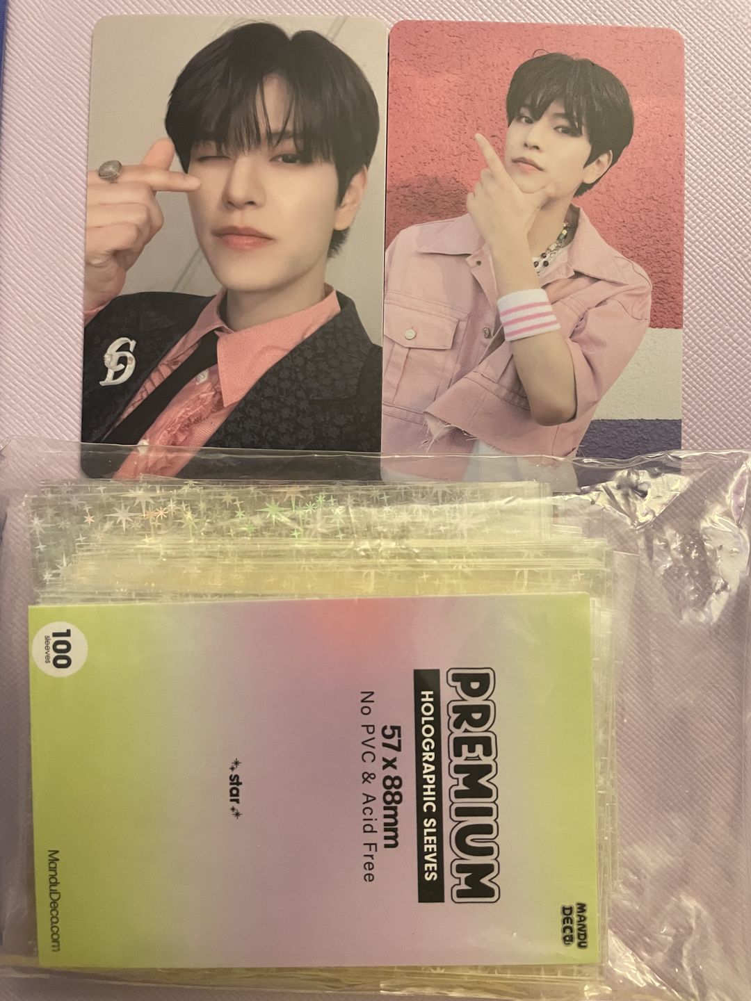 Customer photo review of PREMIUM HOLOGRAPHIC PHOTOCARD SLEEVES - STAR VERSION