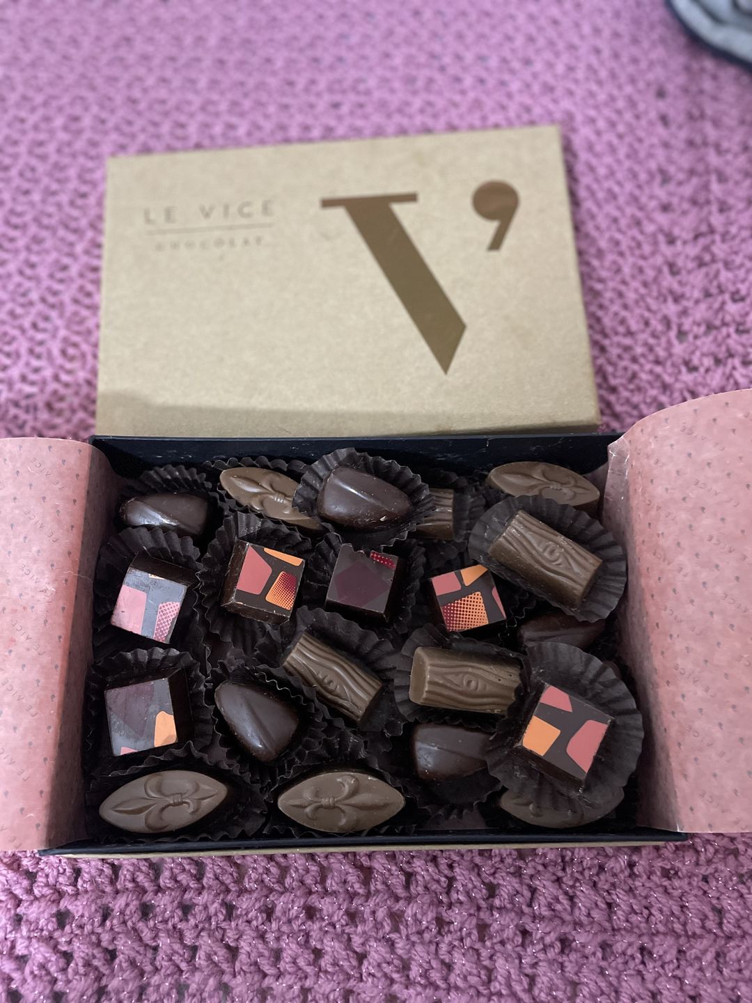 Customer photo review of Caja 15 bombones Sin Azúcar