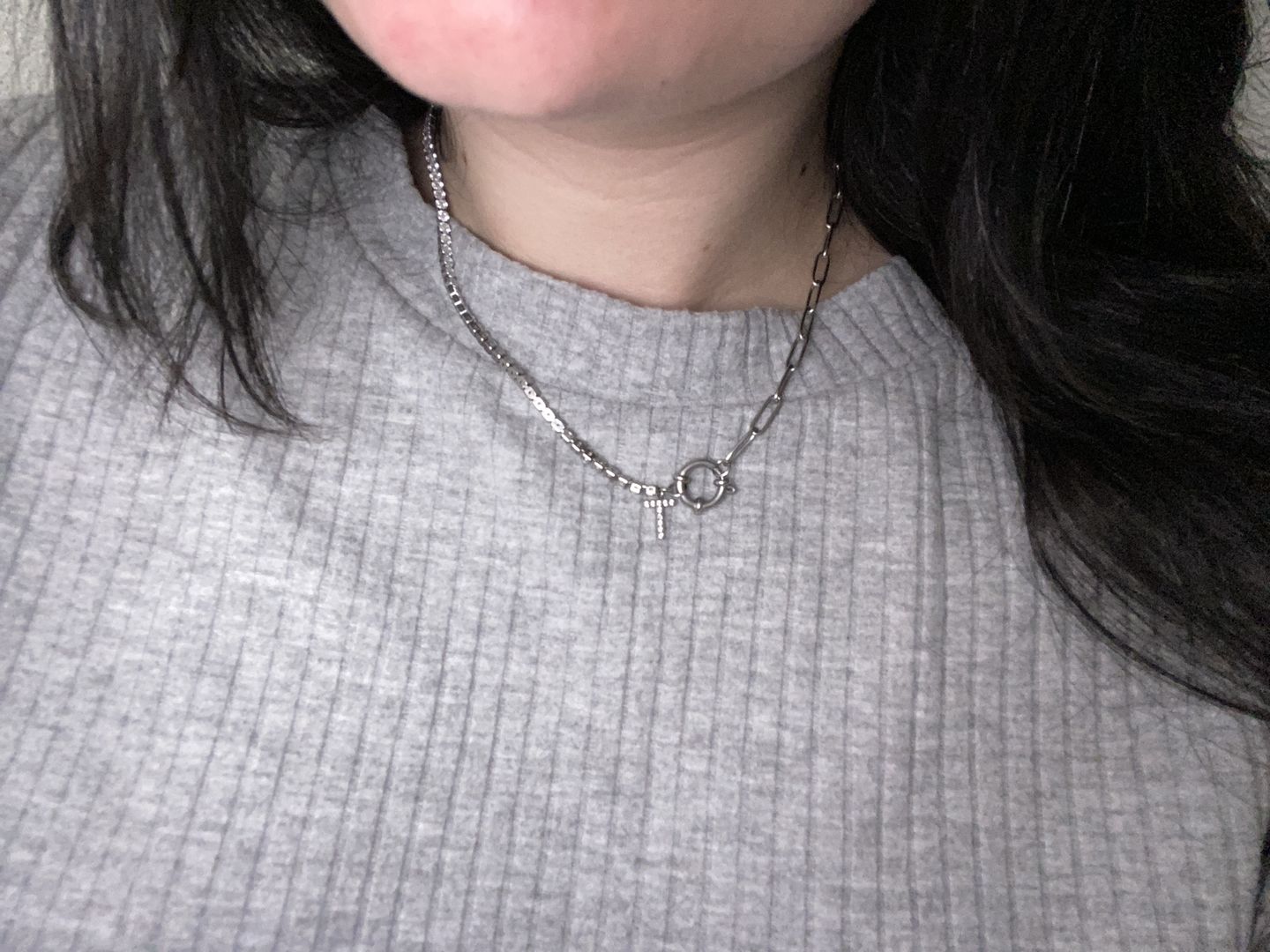 Customer photo review of Tennis Letter Halskette | 18K vergoldet
