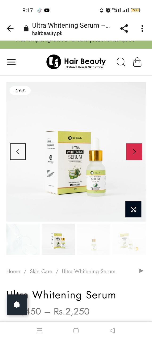Customer photo review of Ultra Whitening Serum