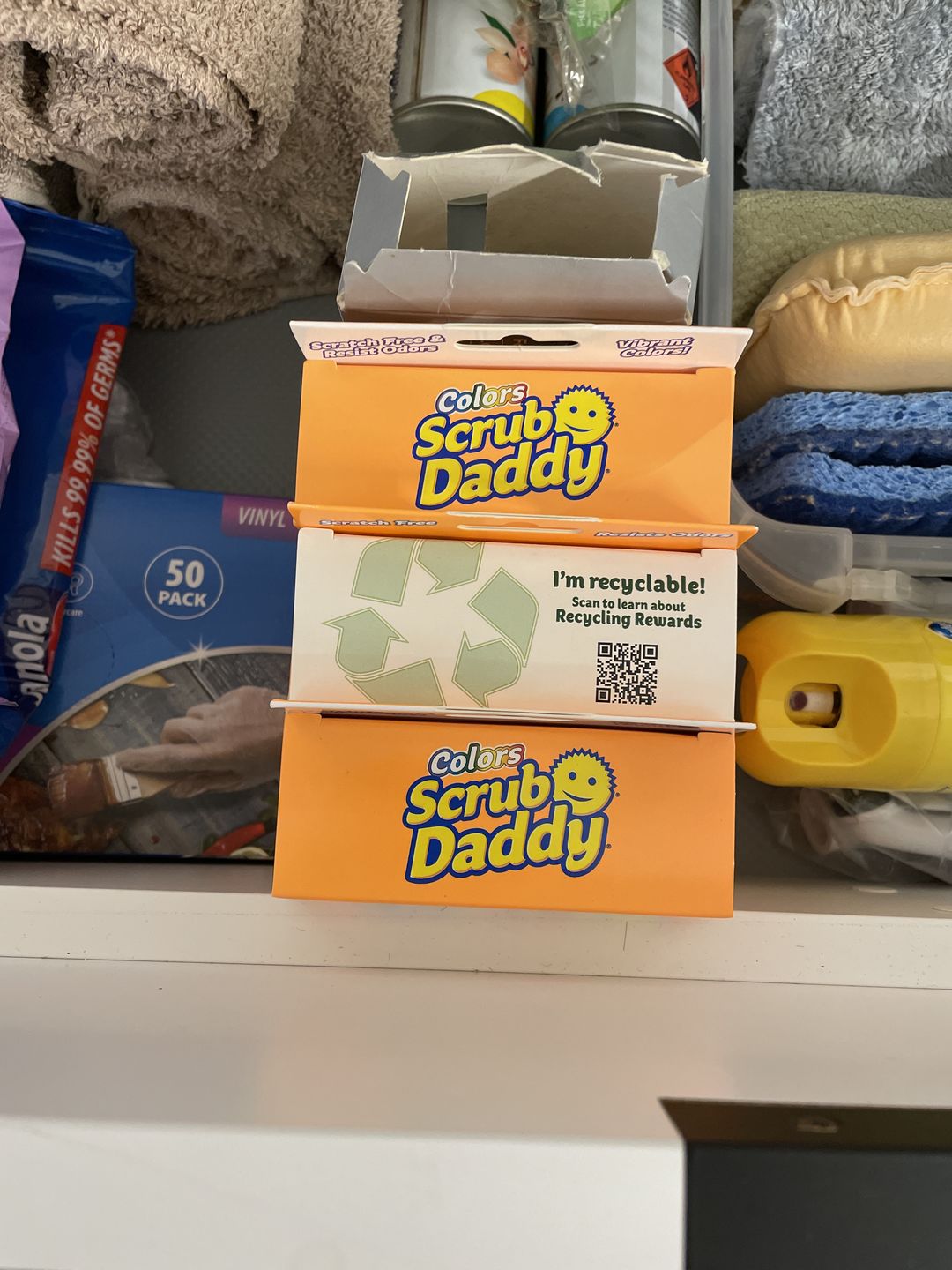 Customer photo review of Scrub Daddy Colours 4 Pack