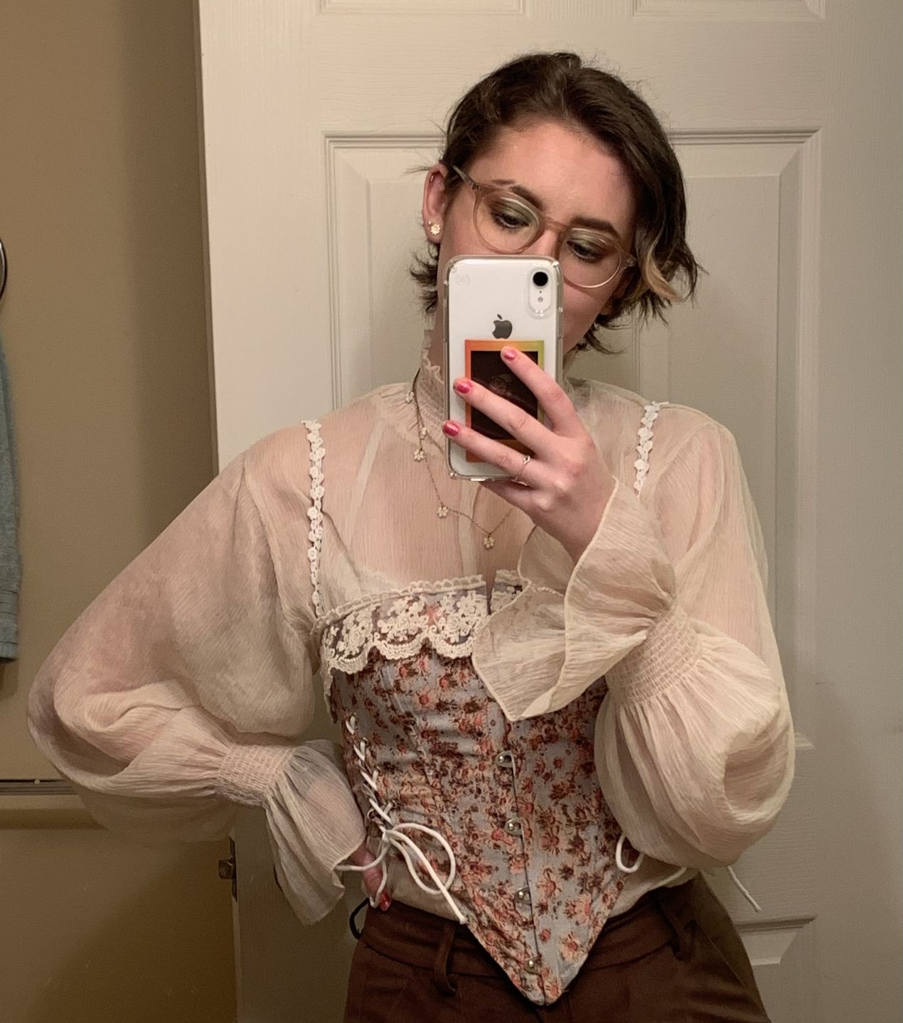 Customer photo review of Van Gogh sunflowers inspired corset